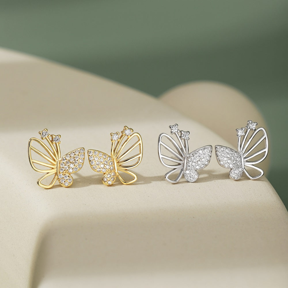Dainty Butterfly Stud Earrings