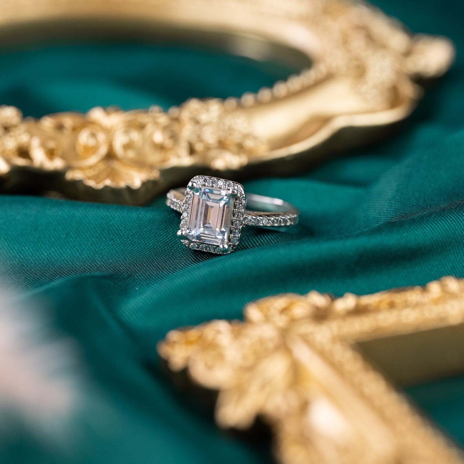 Vintage Elegance Emerald Cut Solitaire Ring